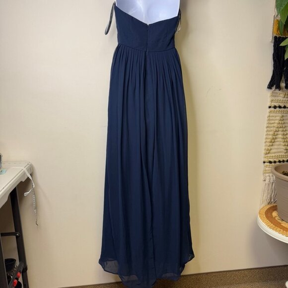 Jenny Yoo Aidan Convertible Luxe Chiffon Gown Flowy Blue Prom Dress Size 4 - Picture 6 of 15